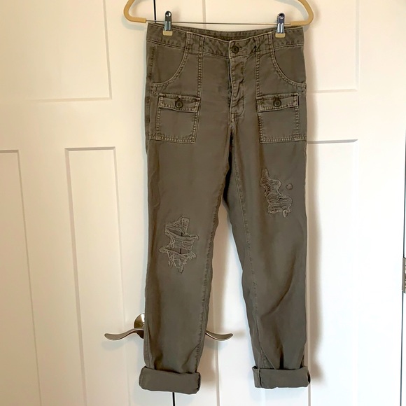Army Green Cargo Pants - Picture 2 of 6